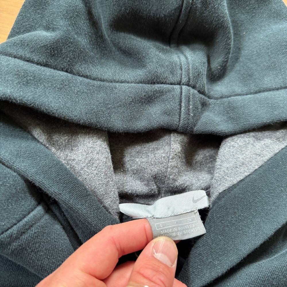 Men's Vintage 2000's Nike Essential Black Hoodie Pullover Sweatshirt Sz Small - Picture 5 of 8